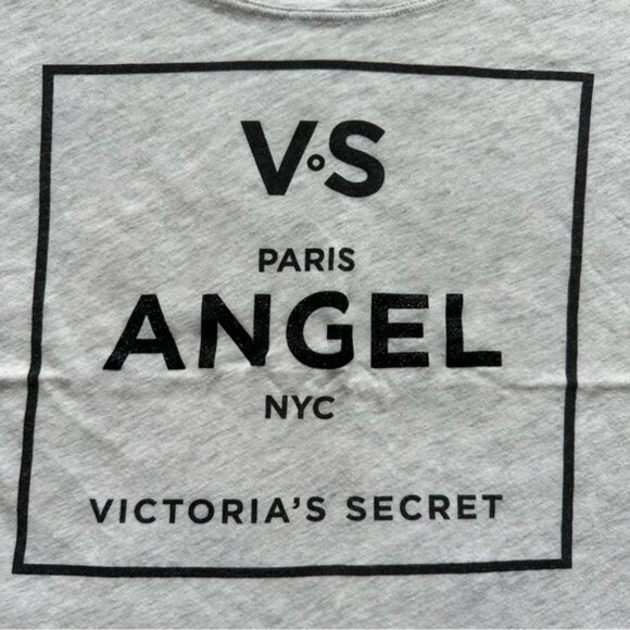 Victoria's Secret | Cream & Glitter VS Paris Angel Short Sleeve Tee | Size Small - Picture 3 of 11